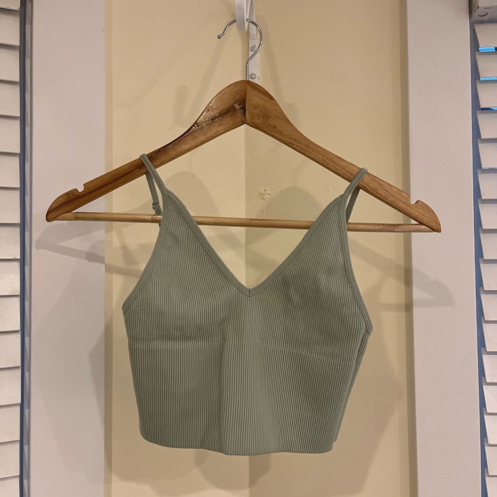 Olive Ribbed Women's Camisole